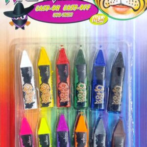 Face and Body Paint Crayons Makeup Sticks For Kids, Adults and Artists (Pack of 12)