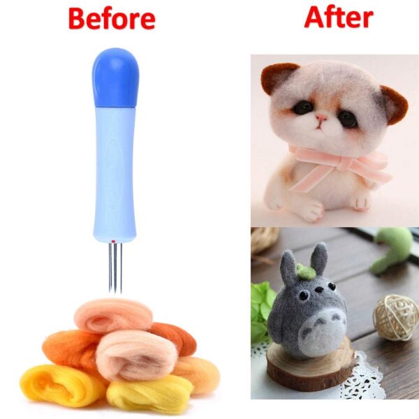 Felting Needle Tool with 7 Barbed Needles Punch Style Craft Wool Felt DIY Stitch, Crafting Tool - Image 3