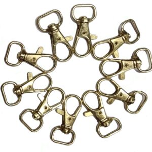 Gold Finish Lobster Claw Clasps Swivel Lanyards Trigger Snap Hooks Strap for DIY Bags Art Crafts Jewelry Findings Keychain Key Rings Connector 36mm