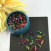 Trans Oval Shape Glass Hanging Beads 8mm for Jewellery Making/Necklace/Earring/Bracelet/Embroidery/Dress (Pack of 100 Pcs.)