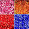 Multicolor Glass Sugar Beads/Seed Beads (1.9mm) (Approx. 1000 Pieces Each) for Embroidery, Bangle, Aari Work, Maggam Work (Combo Pack of 8 Color and One Aari Needle)