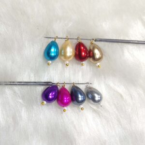 Multicolor Drop Shape Acrylic Hanging Beads 10mm for Jewelry Making, Necklace, Earring, Bracelet, Embroidery (Pack of 100 Pcs)