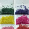 Multicolor Glass Sugar Beads/Seed Beads (1.9mm) (Approx. 1000 Pieces Each) for Embroidery, Bangle, Aari Work, Maggam Work (Combo Pack of 8 Color and One Aari Needle) - Image 2