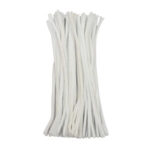 Craft Pipe Cleaner 12" for Hobby Crafts, Scrapbooking, DIY Accessory (Pack of 100 Pcs) (White)