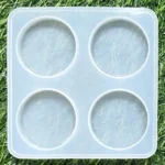 Pop Socket Design Silicon Mold 4"x4" in 4 Circle Shapes Mould for Resin Art, Keychain (Pop Socket Mold 4, 1pc)