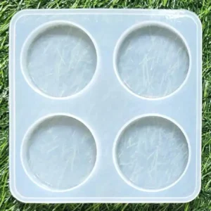 Pop Socket Design Silicon Mold 4"x4" in 4 Circle Shapes Mould for Resin Art, Keychain (Pop Socket Mold 4, 1pc)