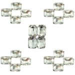 Rectangle Shape Glass Crystal Clip Stones for Embroidery Work, Jewelry Making, Dress and DIY Craft