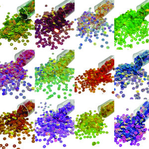 Round Sequins, Pack of 12 Colours, 300 Pieces (6gms) Each, Size (4mm), for Jewellery Making, Embroidery, Weaving, Aari Work, DIY Art & Craft, Decoration Projects