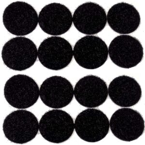 Self Adhesive Dots Sticker Round Circle Coin Fasteners Velcro (Pack of 1 Sheets x 63 Pairs) (Black, 1 cm)
