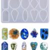 Earring Keychain Pendent Jewellery Casting Mould Silicone Epoxy and UV Resin Mould, DIY Jewellery Making, Resin Artwork, Home Decor (16.9cm x 9.3cm) (10 Cavity) (Pack of 1pc) - Image 2