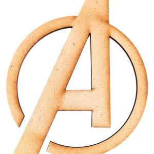 Avengers Logo MDF Cutouts for Art & Craft Projects, Fridge Magnet, Painting, Decoration (Pack of 5 pcs)
