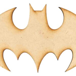 Batman Logo Big MDF Cutouts for Art & Craft Projects, Fridge Magnet, Painting, Decoration (Pack of 5 pcs)