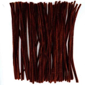 Craft Pipe Cleaner 12" for Hobby Crafts, Scrapbooking, DIY Accessory (Pack of 100 Pcs) (Brown)