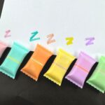 Chocolate Shape Highlighter Marker Popsticks/Sketch Markers Chisel Tip Fine Grip Marker Pen Set Ideal For Highlighter/Text Marking/Craft Pastel Highlighter Markers Set, 6 Colors (Pack of 6)