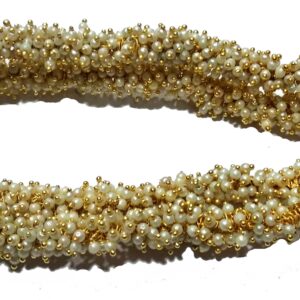 Pearl Loreals 3mm for Jewellery Making, Earring, Necklace, Bracelet (Pack of 80 Gms) (Cream)