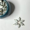 Flat Oval Glass Hanging Beads Chocolate Beads 11mm x 8mm for Jewelry Making, Necklace, Earring, Bracelet, Embroidery, Dresses (Pack of 100 Pcs) (Dull Silver)