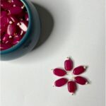 Flat Oval Glass Hanging Beads Chocolate Beads 11mm x 8mm for Jewelry Making, Necklace, Earring, Bracelet, Embroidery, Dresses (Pack of 100 Pcs) (Magenta)