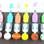 Football Shape Highlighters Marker Popsticks/Sketch Markers Chisel Tip Fine Grip Marker Pen Set Ideal For Highlighter/Text Marking/Craft Pastel Highlighter Markers Set, 6 Colors (Pack of 6)