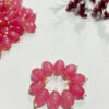 Oval Shape Glass Hanging Beads 11x8mm For Jewelry Making, Necklace, Earring, Bracelet, Embroidery, Dress And Diy Kit (Pack Of 100 Pcs) (Gajari Pink)