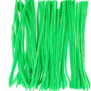 Craft Pipe Cleaner 12" for Hobby Crafts, Scrapbooking, DIY Accessory (Pack of 100 Pcs) (Parrot Green)