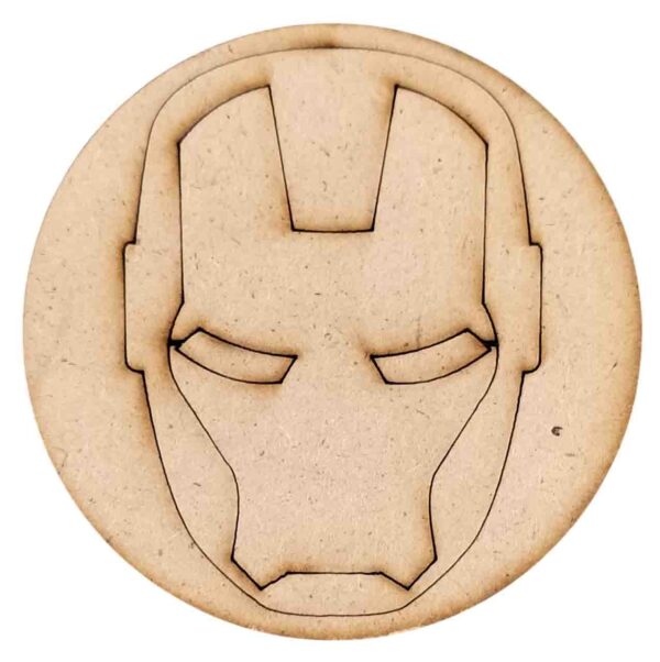Ironman Logo MDF Cutouts for Art & Craft Projects, Fridge Magnet, Painting, Decoration (Pack of 5 pcs)