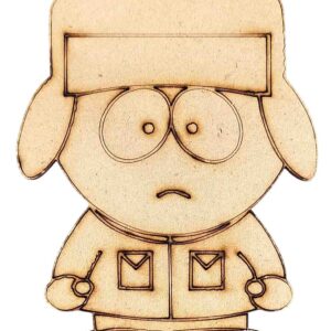 Kyle Broflovski MDF Wood Cutout for Art & Craft Projects, Fridge Magnet, Painting, Decoration (Pack of 5 pcs)