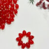 Oval Shape Glass Hanging Beads 11x8mm For Jewelry Making, Necklace, Earring, Bracelet, Embroidery, Dress And Diy Kit (Pack Of 100 Pcs) (Red)