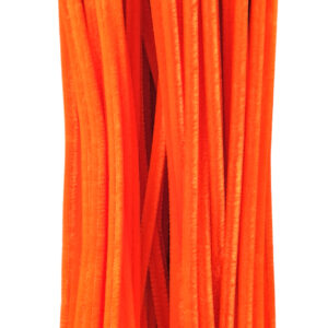Craft Pipe Cleaner 12" for Hobby Crafts, Scrapbooking, DIY Accessory (Pack of 100 Pcs) (Orange)
