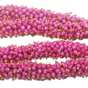 Pearl Loreals 3mm for Jewellery Making, Earring, Necklace, Bracelet (Pack of 80 Gms) (Pink)