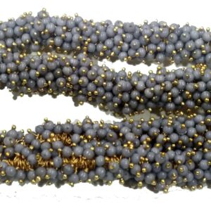 Pearl Loreals 3mm for Jewellery Making, Earring, Necklace, Bracelet (Pack of 80 Gms) (Gray)