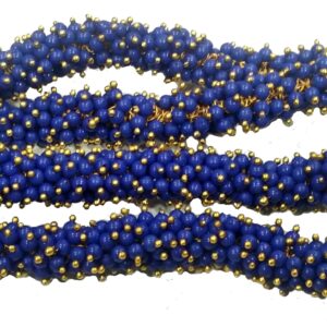 Pearl Loreals 3mm for Jewellery Making, Earring, Necklace, Bracelet (Pack of 80 Gms) (Ink Blue)