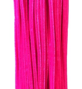 Craft Pipe Cleaner 12" for Hobby Crafts, Scrapbooking, DIY Accessory (Pack of 100 Pcs) (Rani Pink)