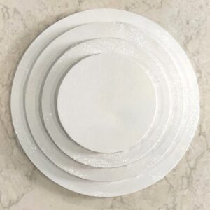 Round Canvas Board | 100% Cotton | 15 mm Thick | White | Medium Grain, Oil Painting, Strudy, Zero Percolation, Acrylic, Ideal for Students, Professionals (Pack of 1pc)