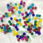 Round Shape Glass Hanging Beads 6mm for Jewelry Making, Embroidery, Necklace, Earring, Bracelet, Dresses (Pack of 100 pcs) (Maroon)