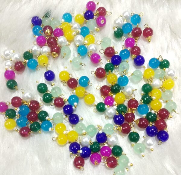 Round Shape Glass Hanging Beads 6mm for Jewelry Making, Embroidery, Necklace, Earring, Bracelet, Dresses (Pack of 100 pcs) (Maroon)
