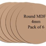 Round MDF Boards for Art & Craft Projects, Resin, Lippan, Mandala, Painting, Wall Hanging, Clock Making, Decoration (4mm Thick) (Pack of 6)