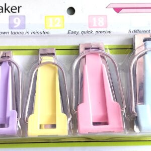 Tape Maker Set with 5 Sizes – 1/4", 3/8", 1/2", 3/4", 1" DIY Quilting Tools Kit for Fabric Sewing and Quilting, Crafting – Durable Tailoring Tools for DIY Projects and Home Decor