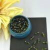 Trans Oval Shape Glass Hanging Beads 8mm for Jewellery Making/Necklace/Earring/Bracelet/Embroidery/Dress (Pack of 100 Pcs.) (Trans Mehandi)