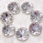 Round Shape Glass Crystal Clip Stones Silver Base for Embroidery Work, Jewelry Making, Dress and DIY Craft
