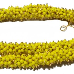 Pearl Loreals 3mm for Jewellery Making, Earring, Necklace, Bracelet (Pack of 80 Gms) (Yellow)