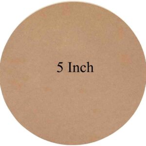 Round MDF Boards for Art & Craft Projects, Resin, Lippan, Mandala, Painting, Wall Hanging, Clock Making, Decoration (4mm Thick) (Pack of 6) - 5 Inch