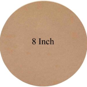 Round MDF Boards for Art & Craft Projects, Resin, Lippan, Mandala, Painting, Wall Hanging, Clock Making, Decoration (4mm Thick) (Pack of 3) - 8 Inch