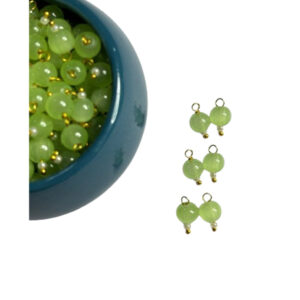 Round Shape Glass Hanging Beads 6mm for Jewelry Making, Embroidery, Necklace, Earring, Bracelet, Dresses (Pack of 100 pcs) (Mint Green)
