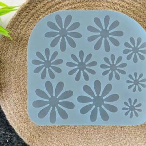 10 Cavity 3D Flower Silicone Mould For DIY Resin Art Craft Projects (Pack of 1pc)