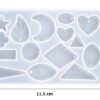 Dangling Earrings Silicone Mould, Geometric Flexible Decorative Fashion Jewelry Pendant Necklace Mould (15 Cavity) (Pack of 1pc) - Image 2