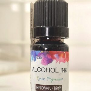 Alcohol Ink Resin Pigment for Resin Art and Craft (10ml/0.35 fl oz) (Pack of 1 Bottle) (Brown)