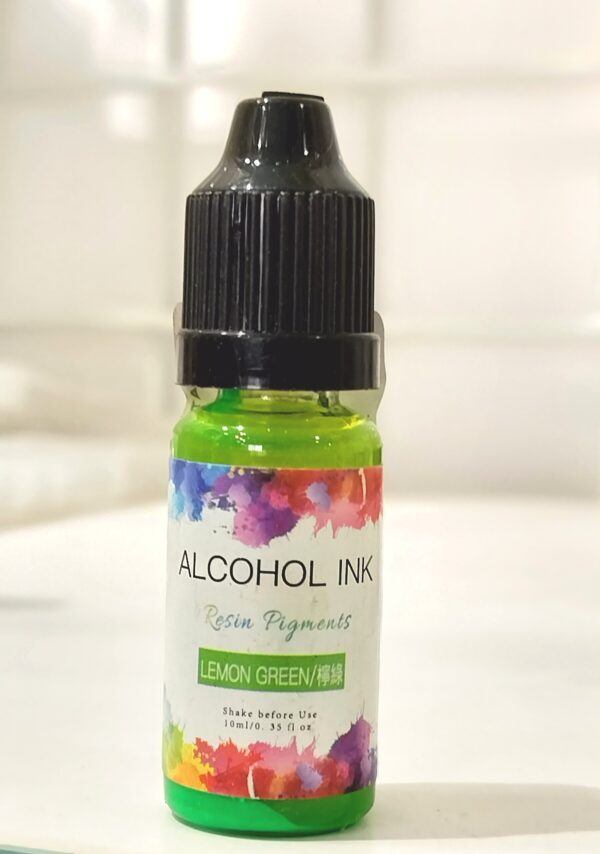 Alcohol Ink Resin Pigment for Resin Art and Craft (10ml/0.35 fl oz) (Pack of 1 Bottle) (Lemon Green)