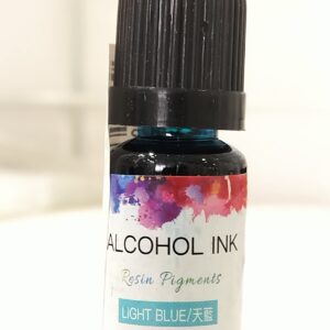Alcohol Ink Resin Pigment for Resin Art and Craft (10ml/0.35 fl oz) (Pack of 1 Bottle) (Light Blue)