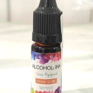 Alcohol Ink Resin Pigment for Resin Art and Craft (10ml/0.35 fl oz) (Pack of 1 Bottle) (Orange Red)