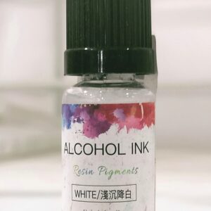 Alcohol Ink Resin Pigment for Resin Art and Craft (10ml/0.35 fl oz) (Pack of 1 Bottle) (White)